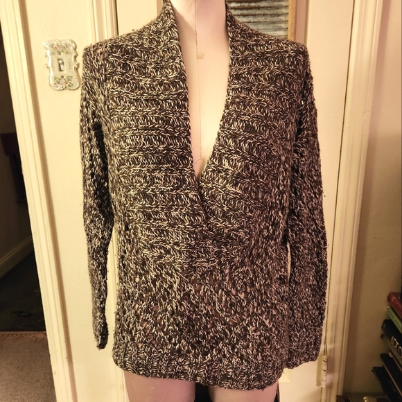 MNG Sweater Vintage Brown White Mango Istanbul Top - Picture 10 of 10